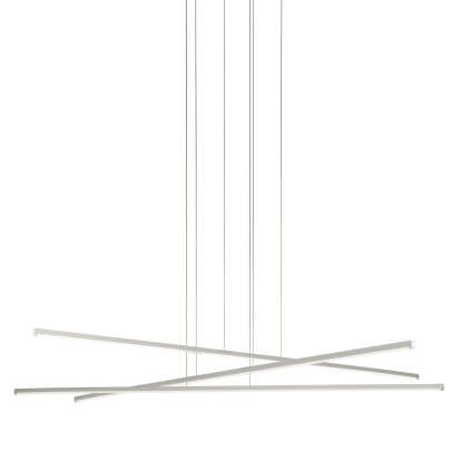 Linea Light Straight_P3, bílé svítidlo nad stůl, 49W LED 2700K, 152x108cm