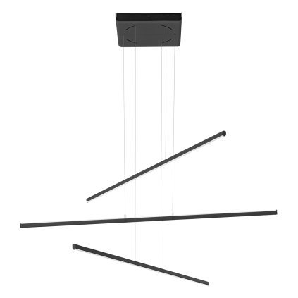 Linea Light Straight_P3, černé subtilní svítidlo nad stůl, 34W LED 2700K, 102x73cm