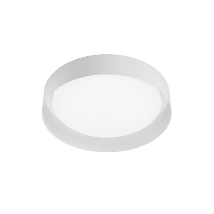 Linea Light Crew_2, stropní svítidlo s bílým límcem, 12W LED 3000K, prům. 26cm