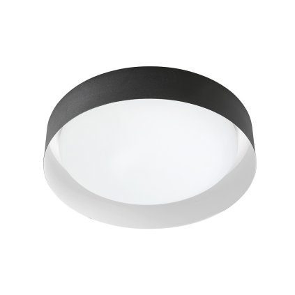 Linea Light Crew_2, stropní svítidlo s černo-bílým límcem, 17W LED 3000K, prům. 33cm