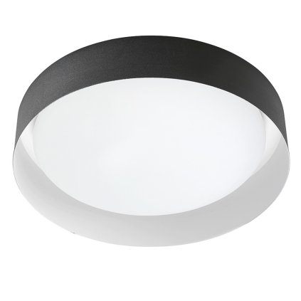 Linea Light Crew_2, stropní svítidlo s černo-bílým límcem, 22W LED 3000K, prům. 40cm