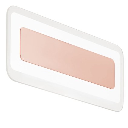 Linea Light Antille_S, nástěnné svítidlo z pískovaného skla a mědi, 14W LED 3000K, délka 31cm