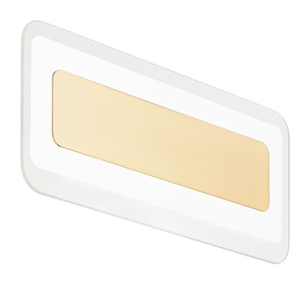 Linea Light Antille_S, nástěnné svítidlo z pískovaného skla a zlaté, 14W LED 3000K, délka 31cm
