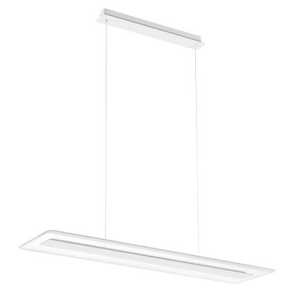 Linea Light Antille_P, závěsné svítidlo z pískovaného skla a bílého kovu, 44W LED 3000K, délka 95cm