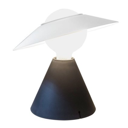 Stilnovo Fante, černá stolní retro lampička, 1x11W LED E27, výška 28cm