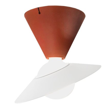 Stilnovo Fante, červené stropní retro svítidlo, 1x11W LED E27, prům. 30cm