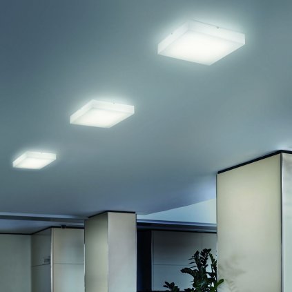 20679 linea light glu d sq ctvercove svitidlo 23w led 3000k bile sklo 40 7x40 7cm