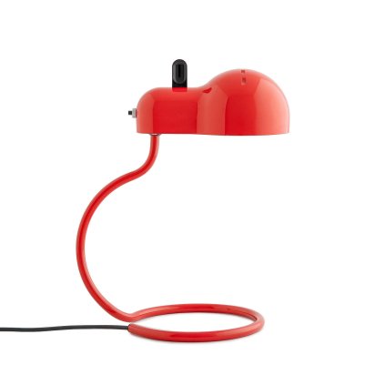 Stilnovo Minitopo historical-iconic Red, červená stolní retro lampička, 1x7W LED E27, výška 36cm