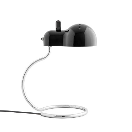 Stilnovo Minitopo Classic, černá stolní retro lampička, 1x7W LED E27, výška 36cm