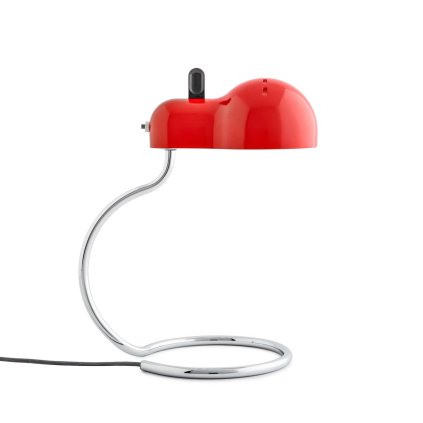 Stilnovo Minitopo Classic, červená stolní retro lampička, 1x7W LED E27, výška 36cm