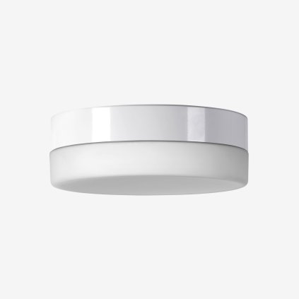 Lucis Nomia, stropní svítidlo v kombinaci bílého skla a bílého límce, 14,2W LED 3000K, prům.24cm