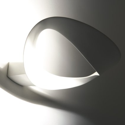 Artemide Mesmeri LED, designová nástěnná lampa, 28W LED 2700K stmívatelná, bílá, šířka: 34cm