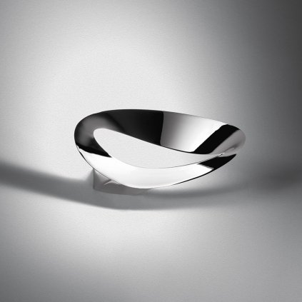 Artemide Mesmeri LED, designová nástěnná lampa, 28W LED 2700K stmívatelná, chrom,  šířka: 34cm