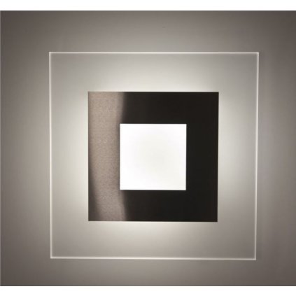 Luxlighting Mystic Meridia 85, stropní svítidlo, 4x24W (úsporné), broušená nerez,  85x85cm