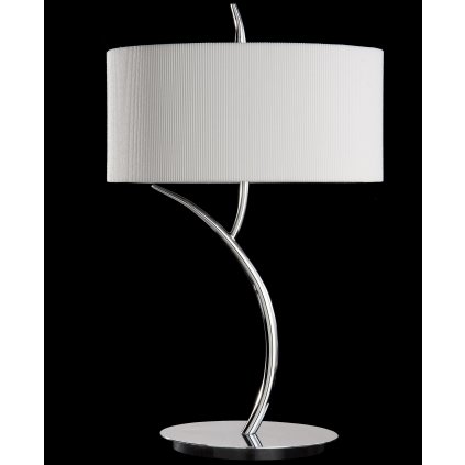 22779 1 mantra eve 1137 stolni lampa spanelskeho vyrobce 2x20w e27 chrom stinitko ze smetanoveho textilu 46cm