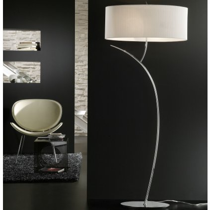 22785 2 mantra eve 1139 stojaci lampa spanelskeho vyrobce 2x20w e27 chrom stinitko ze smetanoveho textilu 165cm