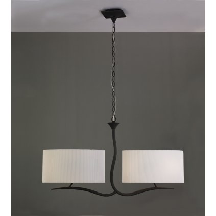 Mantra Eve 1150, závěsné svítidlo španělského výrobce, 3x20W E27, hnědá/stínítko ze smetanového textilu, délka 88cm
