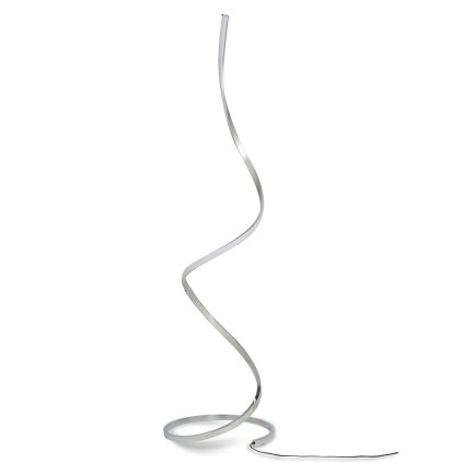 Mantra Nur, moderní stojací lampa se stmívačem, 22W LED 3000K, stříbrná/chrom, výška 184cm