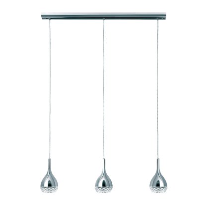 Mantra 5161 Khalifa, závěsné svítidlo, 3X8W GU10, chrom, šířka 90cm