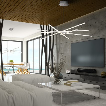 Mantra Star LED, moderní závěsné svítidlo, 60W LED 3000K stmívatelné, prům. 103cm