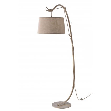 24009 2 mantra sabina stojaci lampa v kombinaci dreva a pytloviny s vypinacem 1x40w e27 vyska 182cm