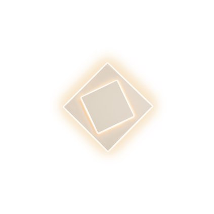 Mantra Dakla, bílé kubistické svítidlo, 12W LED 3000K, 18x18cm