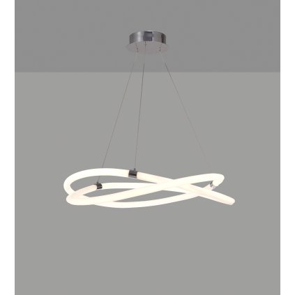Mantra Infinity Line, moderní závěsné svítidlo 60W LED 3000K, chrom/bílá, průměr 73cm