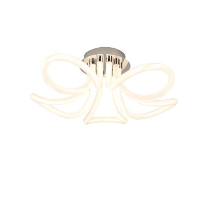 Mantra Knot Line, moderní stropní svítidlo 60W LED 3000K, chrom/bílá, průměr 79cm