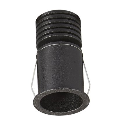 Mantra Guincho, černá zápustná bodovka 3W LED 4000K, prům. 4,1cm, IP54