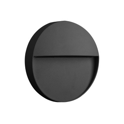 Mantra Gris, šedé svítidlo pro orientační osvětlení exteriéru, 3W LED 3000K, prům 11cm, IP54