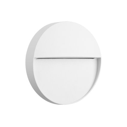 Mantra Gris, bílé svítidlo pro orientační osvětlení exteriéru, 3W LED 3000K, prům 11cm, IP54