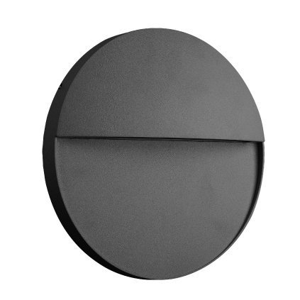 Mantra Gris, šedé svítidlo pro orientační osvětlení exteriéru, 6W LED 3000K, prům. 16cm, IP54