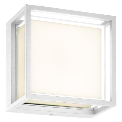 Mantra Chamonix, stropní/nástěnné venkovní svítidlo, 9W LED 3000K, bílá, 16,8x16,8cm, IP65