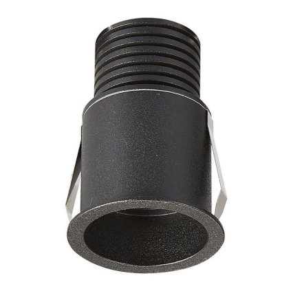 Mantra Guincho, černá zápustná bodovka 5W LED 2700K, prům. 5,5cm, IP54