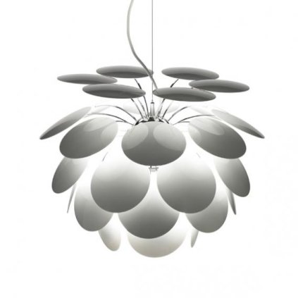 Marset Discocó 88, španělské závěsné svítidlo, 3x14W LED E27, bílá, průměr 88cm