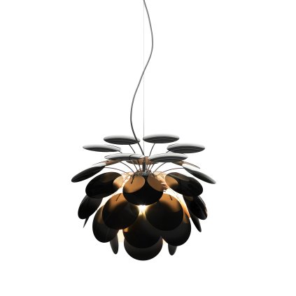 Marset Discocó 53, španělské závěsné svítidlo, 1x14W LED E27, černá-zlatá, průměr 53cm