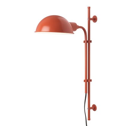 Marset Funiculí A, nástěnná lampa nadčasového designu, 1xE14, terracota RAL 0504050, výška 49,2cm