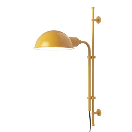 Marset Funiculí A, nástěnná lampa nadčasového designu, 1xE14, žlutá RAL 0756070, výška 49,2cm