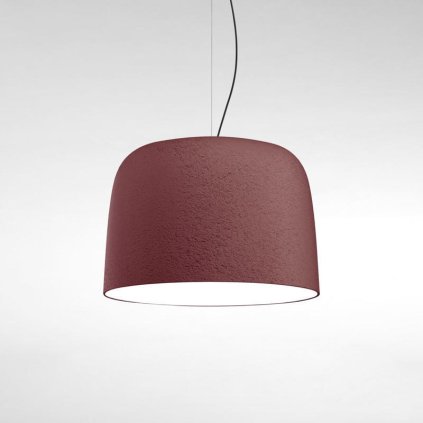 Marset Djembé 65.45, červené závěsné svítidlo, 28,5W LED 2700K stmívatené, prům. 65cm