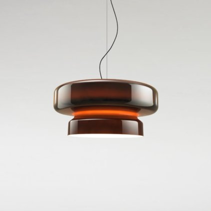 Marset Bohemia 84, ambrové závěsné svítidlo, 28,5W LED 2700K stmívatené, prům. 84cm