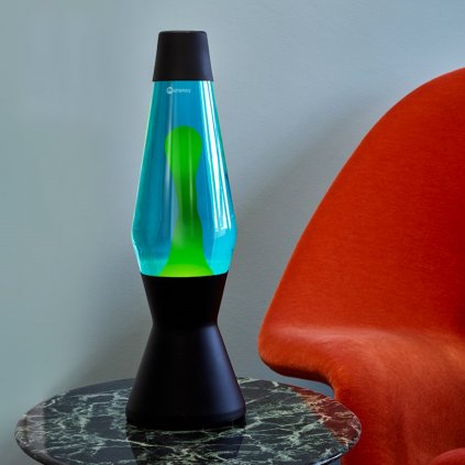 mathmos astro black lava lamp blue green