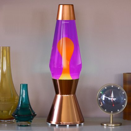 mathmos astro copper lava lamp violet orange