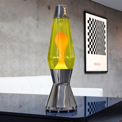 mathmos astro original lava lamp yellow orange