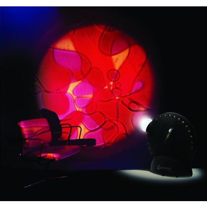 Mathmos Space projector, oil disk fialová-červená