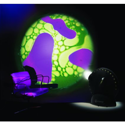 Mathmos Space projector, oil disk fialová-zelená