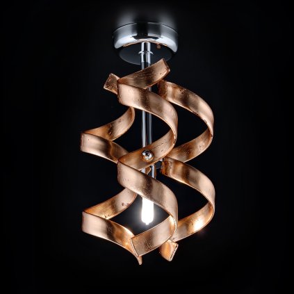 Metal Lux Astro Copper, stropní designové svítidlo v průměru 20cm, 1x40W,  měděné sklo, chrom