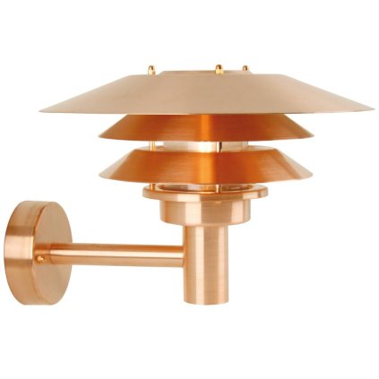 Nordlux Venø, venkovní nástěnné svítidlo, 1xE27 max 60W, kov, měděná, IP54, průměr 40cm
