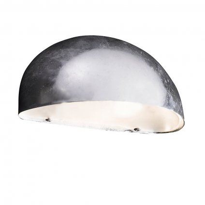 Nordlux Scorpius Maxi, polokruhové svítidlo v pokovené úpravě pro venkovní použití, 1xE27 max 60W, šírka: 27cm, IP23