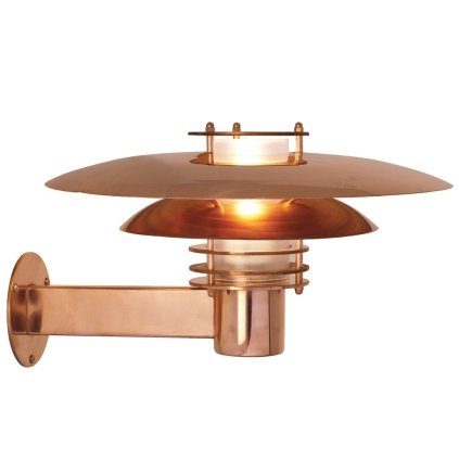 Nordlux Phoenix, venkovní nástěnné svítidlo, 1xE27 max 60W, kov, měděná, IP44, výška 22cm