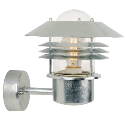 Nordlux Vejers, venkovní nástěnné svítidlo, 1xE27 max 60W, kov, pokovená, IP54, výška 23cm
